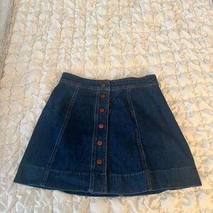 Denim Button-Up Skirt